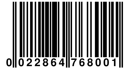 0 022864 768001