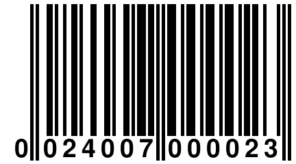 0 024007 000023