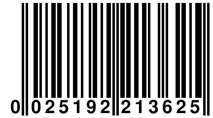 0 025192 213625