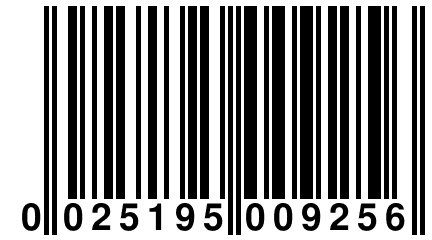 0 025195 009256