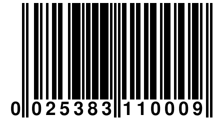 0 025383 110009