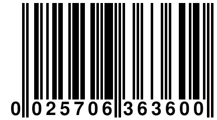 0 025706 363600