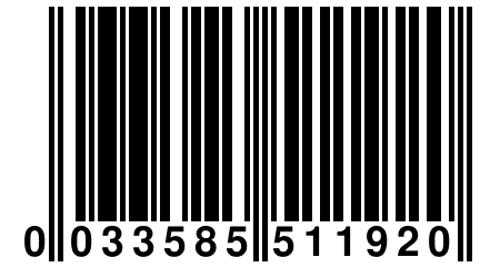 0 033585 511920