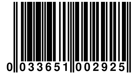 0 033651 002925