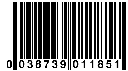 0 038739 011851