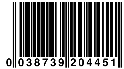 0 038739 204451