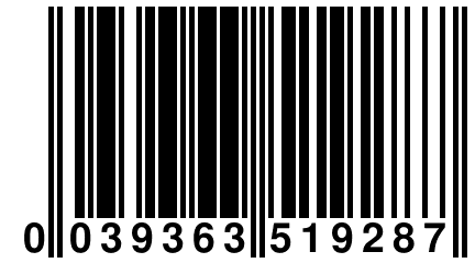 0 039363 519287