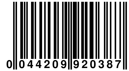 0 044209 920387