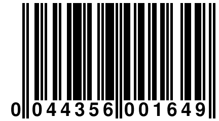 0 044356 001649