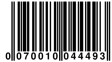 0 070010 044493