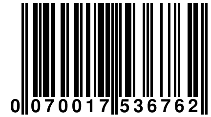 0 070017 536762