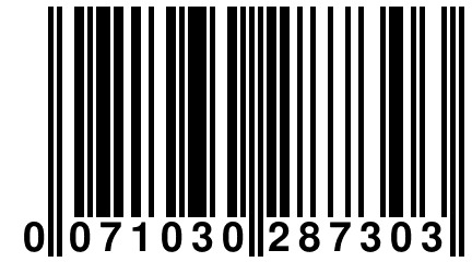 0 071030 287303