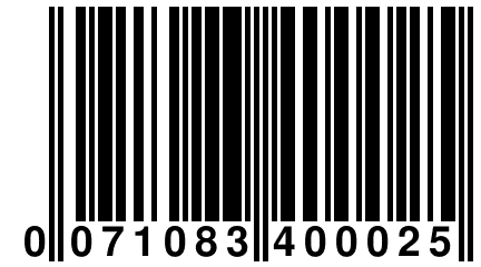 0 071083 400025