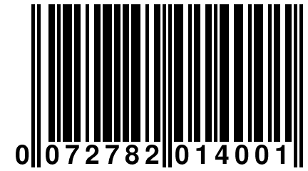 0 072782 014001