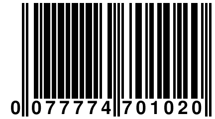 0 077774 701020