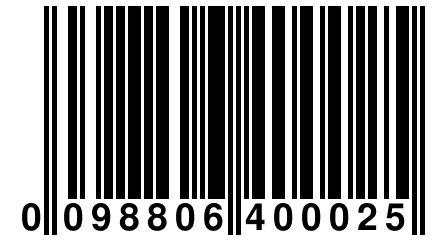 0 098806 400025