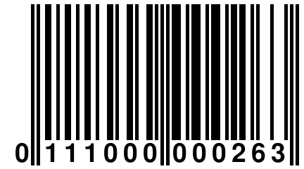 0 111000 000263