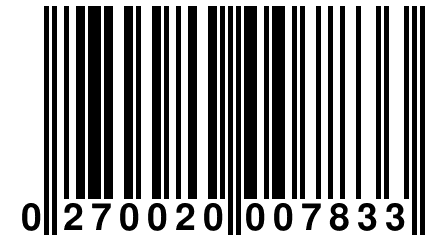 0 270020 007833