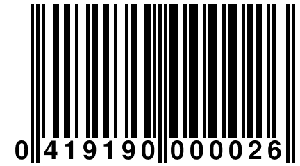 0 419190 000026