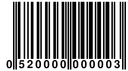 0 520000 000003