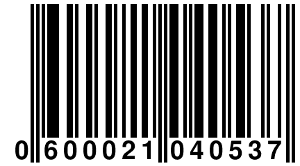 0 600021 040537