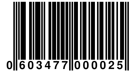 0 603477 000025