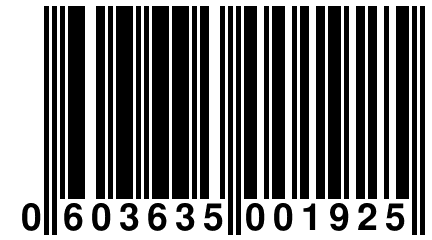 0 603635 001925