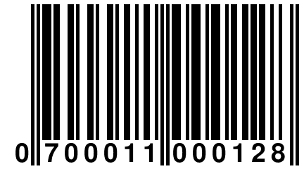 0 700011 000128