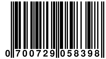 0 700729 058398