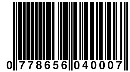 0 778656 040007