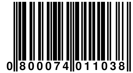 0 800074 011038