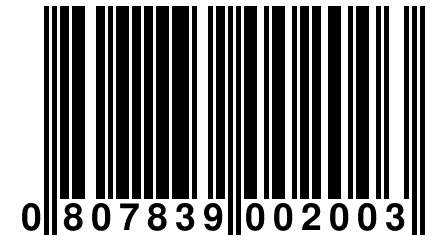 0 807839 002003