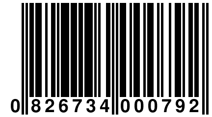 0 826734 000792