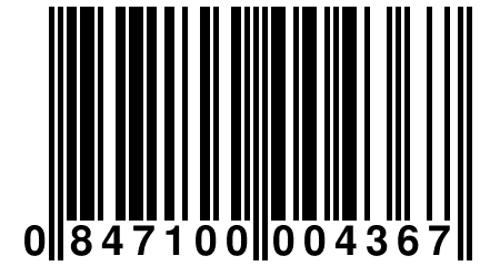 0 847100 004367