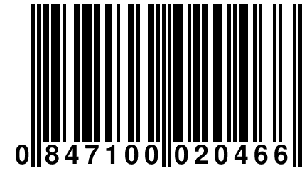 0 847100 020466