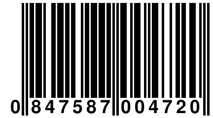 0 847587 004720