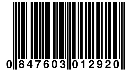 0 847603 012920