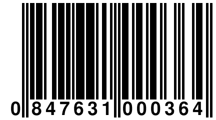 0 847631 000364