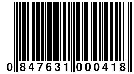 0 847631 000418