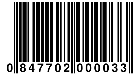 0 847702 000033