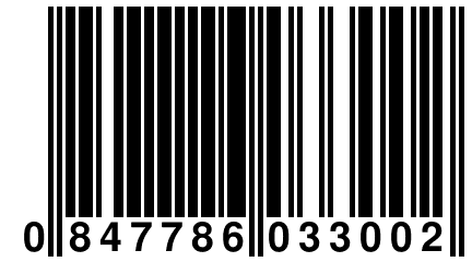 0 847786 033002