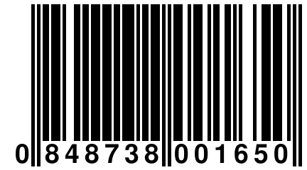 0 848738 001650