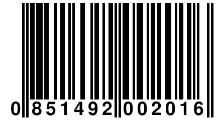 0 851492 002016