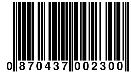 0 870437 002300