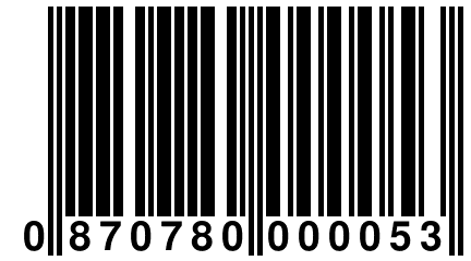 0 870780 000053