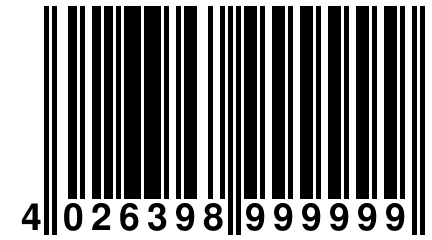 4 026398 999999