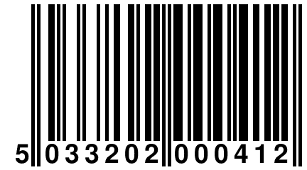 5 033202 000412