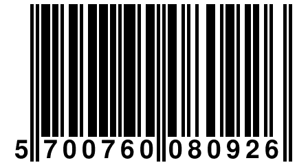 5 700760 080926