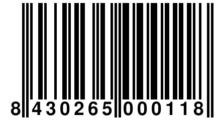 8 430265 000118